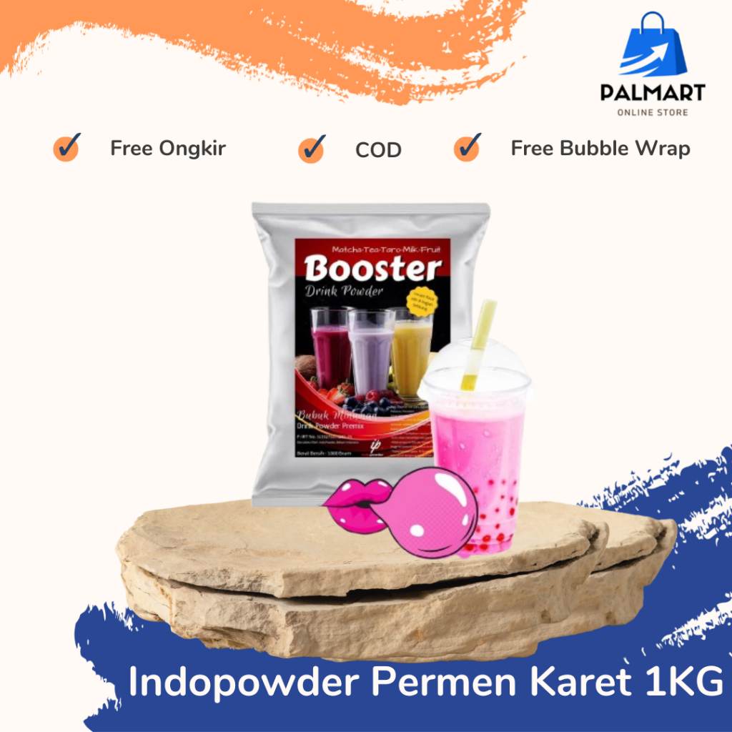 

Bubuk minuman PERMEN KARET PINK 1 Kg / BUBUK ES PERMENT KARET 1KG / INDOPOWDER Minuman / Powder Permen Karet