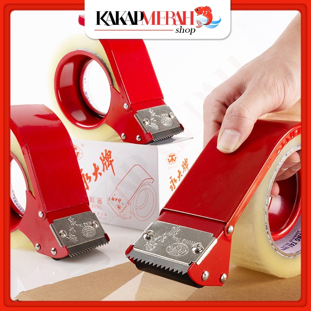 

Tape Dispenser Besi Pemotong Lakban Solasi Pita Perekat Dengan Pisau Gerigi Anti Karat