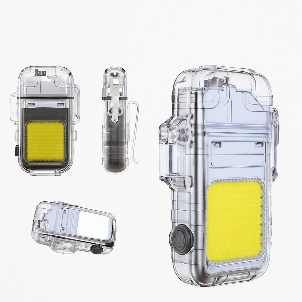 【BIG.ST88】Elektrik USB Type C LED 3 Mode Lampu Senter Mini Tahan Air Pemantik Rokok Anti Angin Untuk