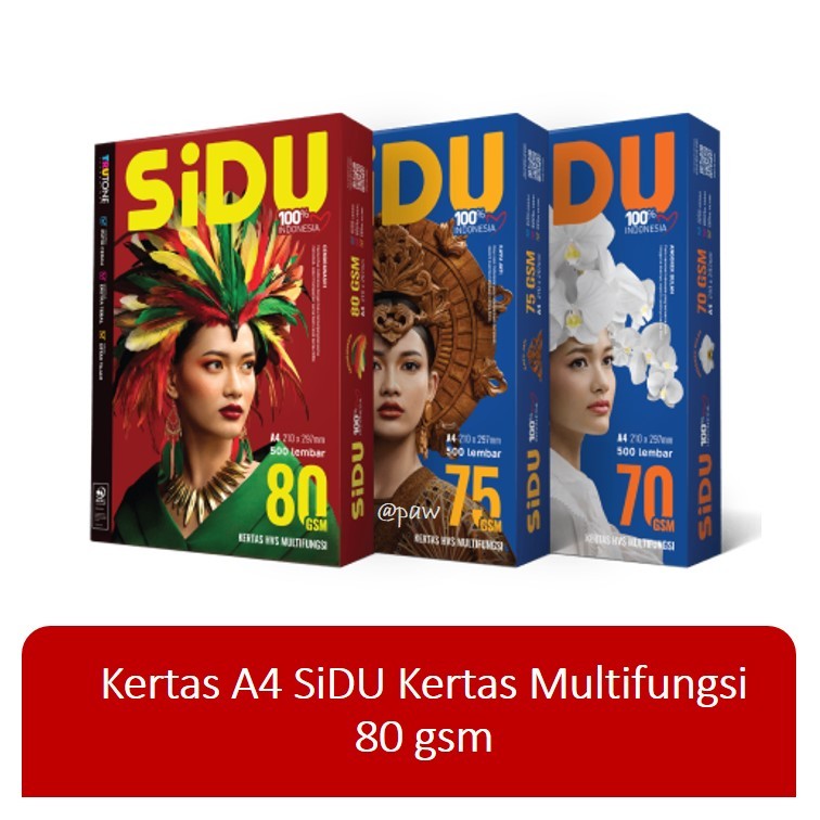 

Kertas A4 SiDU/ Kertas HVS Sinar Dunia/ Kertas A4 Putih 21 cm x 29,7 cm 80gsm