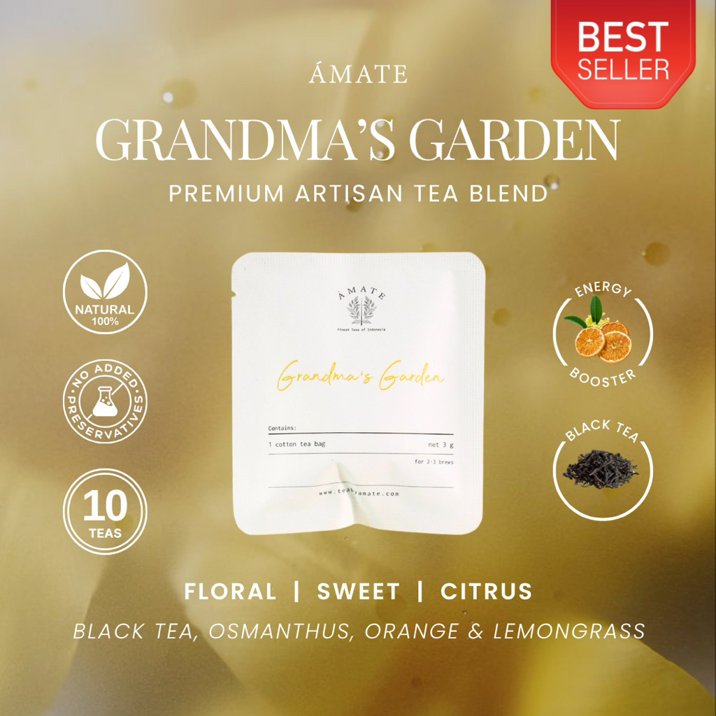 

Orange Black Tea (isi 10) - Teh Hitam Premium - AMATE Grandma’s Garden