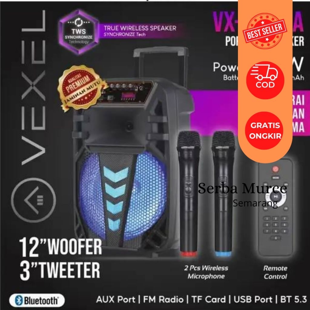Speaker Portable Vixel VX-1412A/ Speaker/ Speaker Wireless/ Speaker Aktif/ Speaker Murah/ Speaker Ba