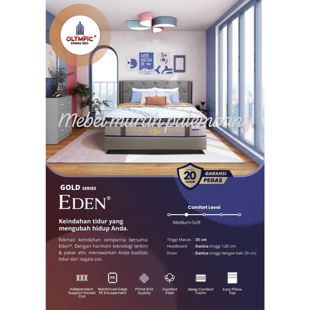 Kasur Matras Olympic EDEN | Springbed Olympic Gold Series Eden | Matras Olympic Murah Palembang