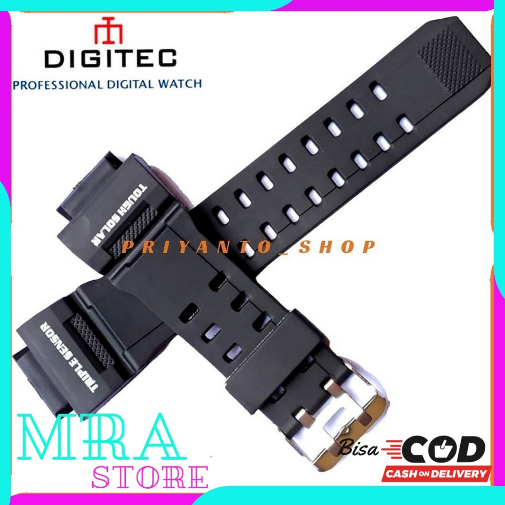 Strap Tali jam Tangan Digitec 2086 Digitec DG-2086T Hitam