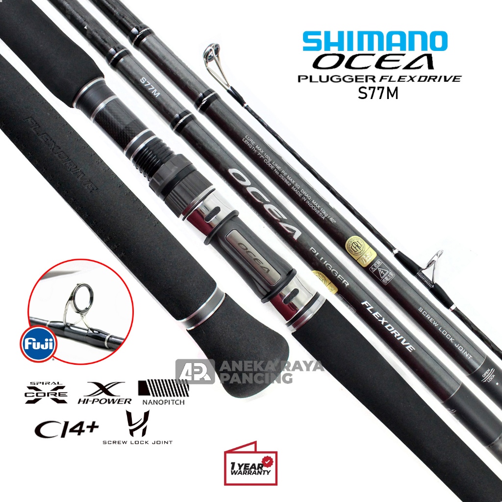 Joran Popping Shimano OCEA PLUGGER FLEXDRIVE | Spiral X Core X Hi Power | Popping