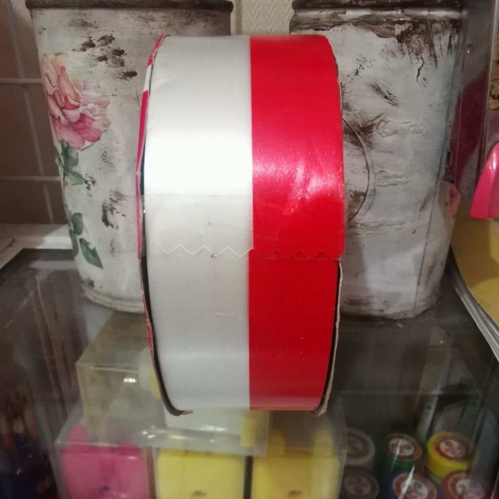 

Pita Plastik Pita Jepang Merah Putih Minron Ribbon