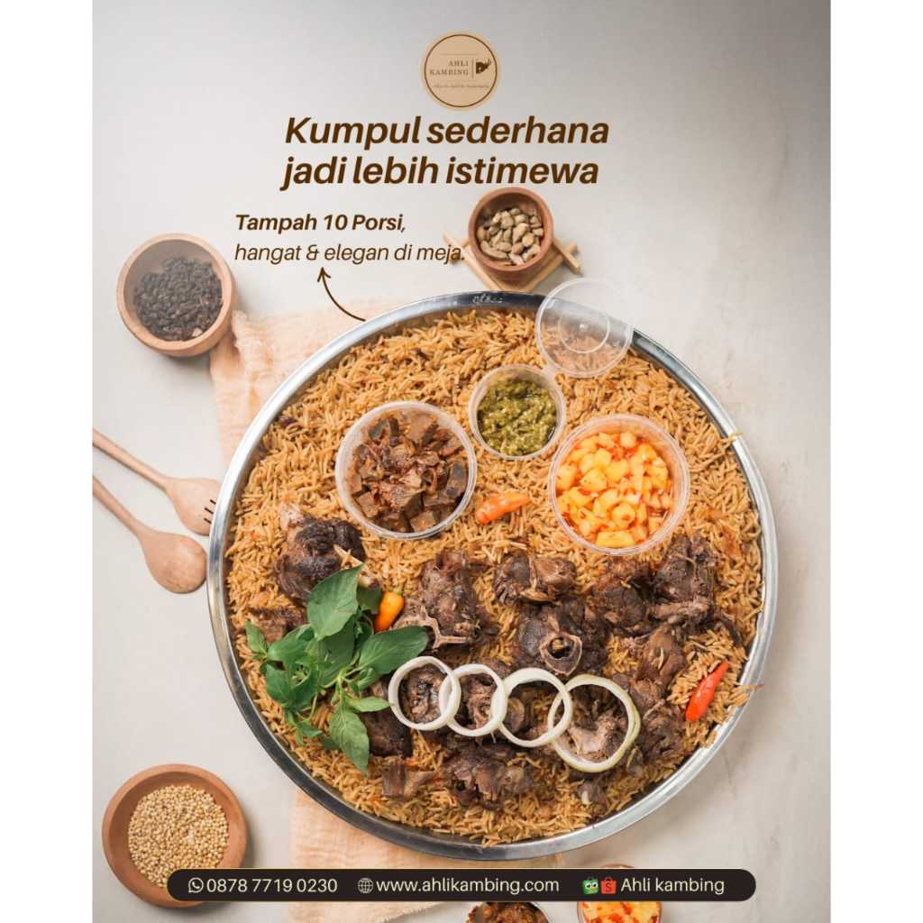 

Tampah Spesial Nasi kebuli/Mandhi Krengsengan Kambing