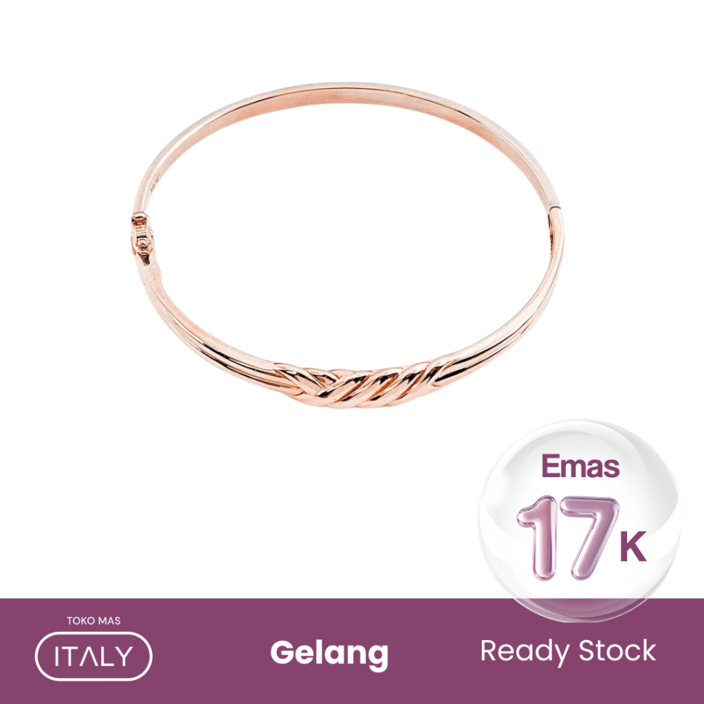 GELANG KAKU EMAS SIMPUL ROSE CTT 750 17K