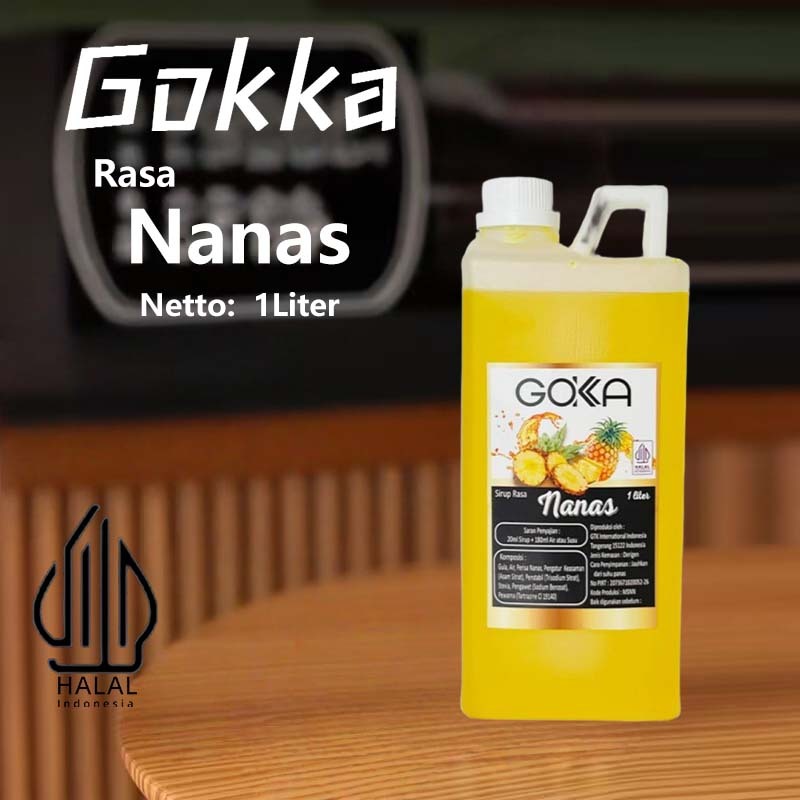 

Gokka Sirup Nanans 1L - Minuman Segar Rasa Nanas / Nanans Syrup