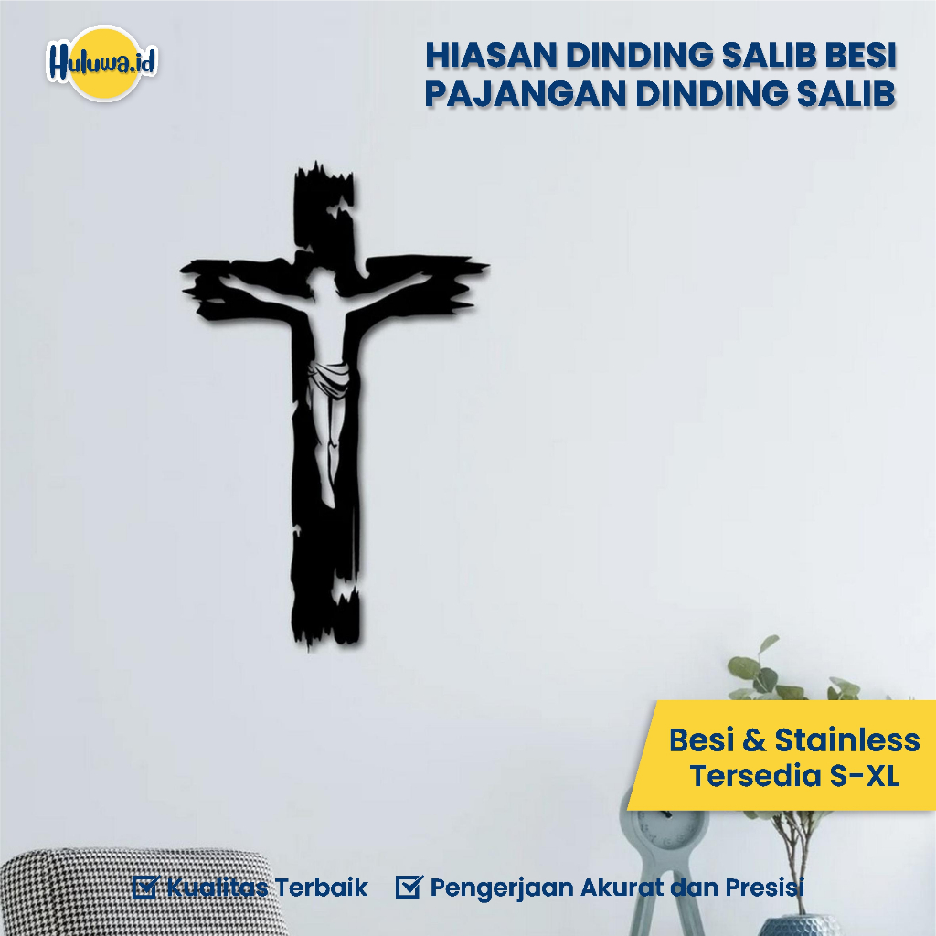 Hiasan Dinding Salib besi / Pajangan Dinding Salib/Iron Cross Wall Decoration Jumbo