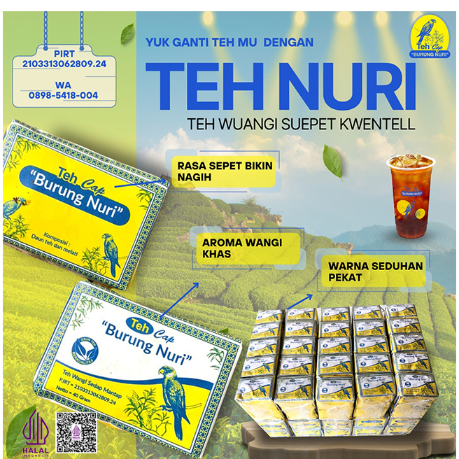 

TEH NURI (Ecer 1 Pcs) / TEH LOKAL / TEH SOLO / TEH ENAK /TEH CAP BURUNG NURI