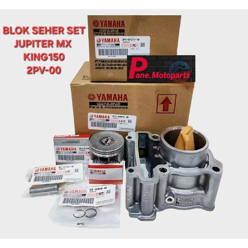 BLOK SEHER SET CYLINDER BLOK PLUS PISTON KIT JUPITER MX KING 150 ORIGINAL YGP 2PV-WB016-00