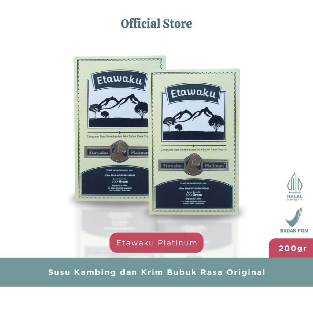 

PAKET 2 BOX Etawaku Platinum - Susu Kambing Etawa Bubuk + Krimer Nabati Atasi Masalah Pernafasan Dan Tulang