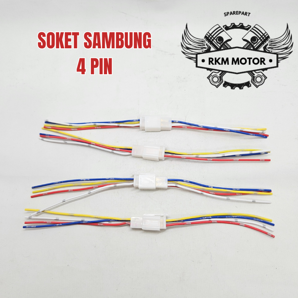SOKET SAMBUNGAN KABEL 4 PIN - SOKET KABEL SAMBUNG 4 PIN