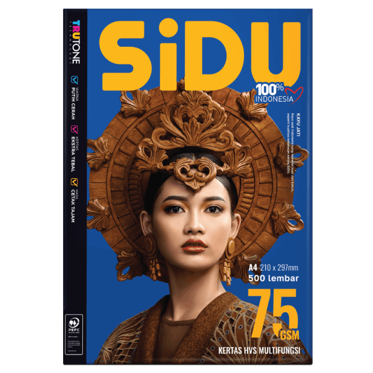 

Kertas HVS SIDU A4 75 GSM 1 Rim / Kertas Ukuran A4 / Kertas Fotocopy / Kertas Print