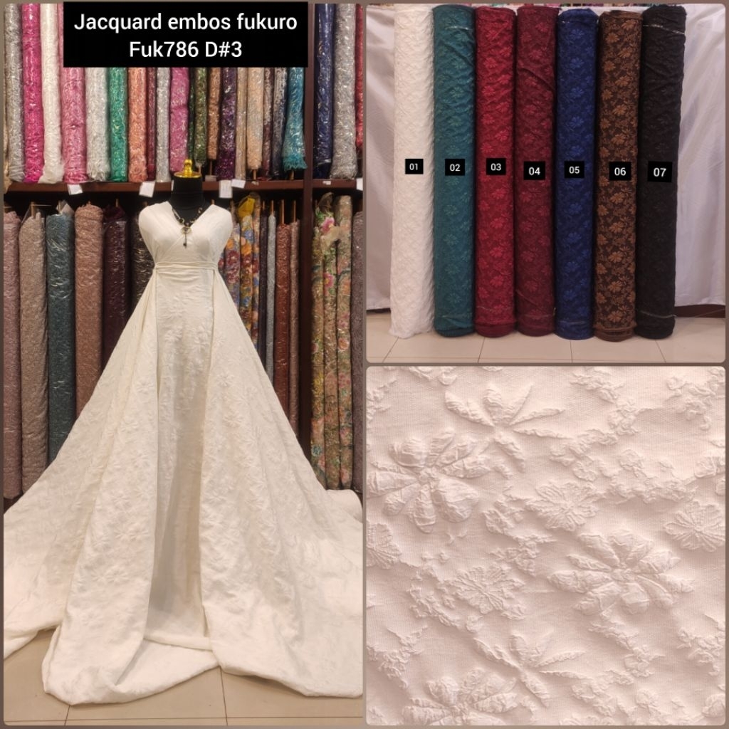 kain Jacquard Emboss Fukuro Rose FUK786 D#3 VARIAN