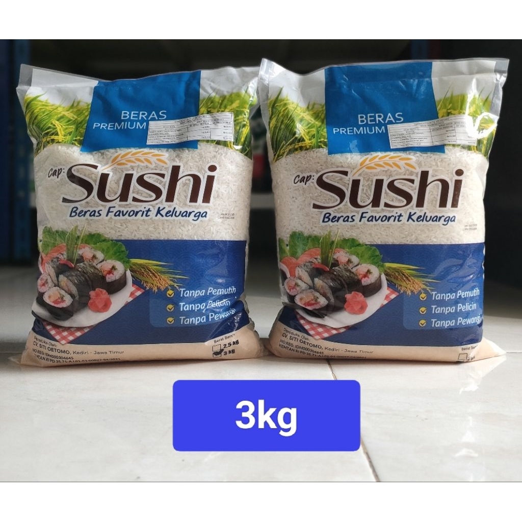 

BERAS PREMIUM CAP SUSHI KEMASAN 3KG