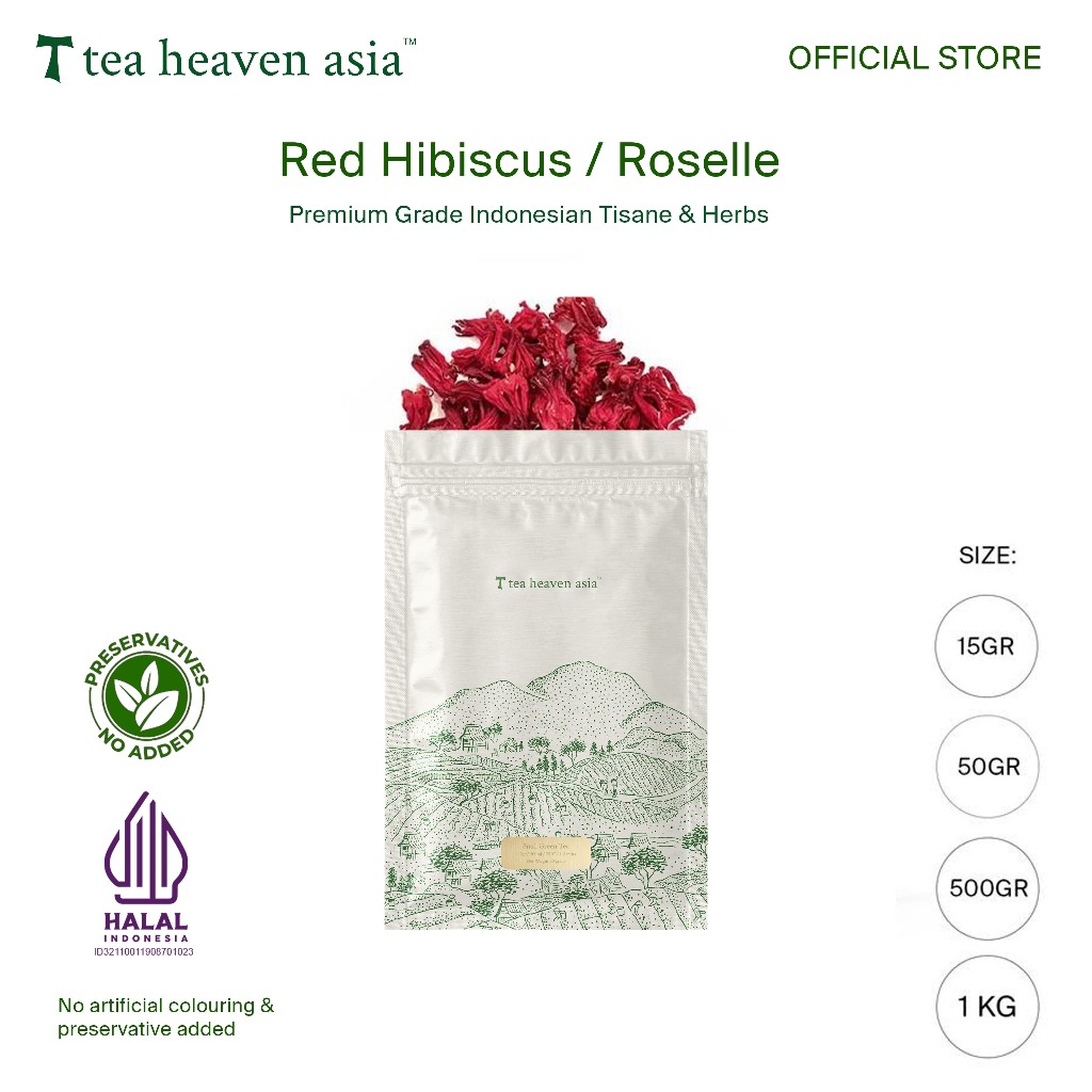 

Tea Heaven Hibiscus Roselle Teh Bunga Rosella Merah Organik