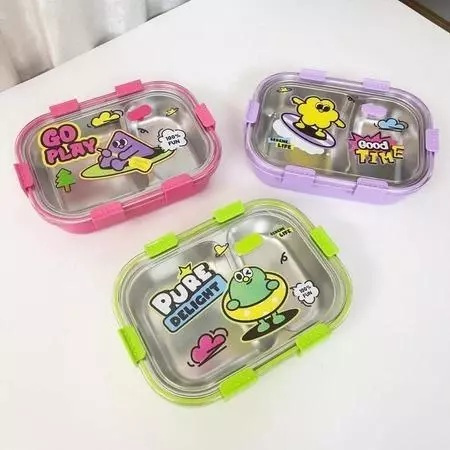 Kotak Makan Stainless 3 Sekat Lunch Box / Lunch Box Stainless 3 Sekat / Kotak Makan 6925 / Kotak