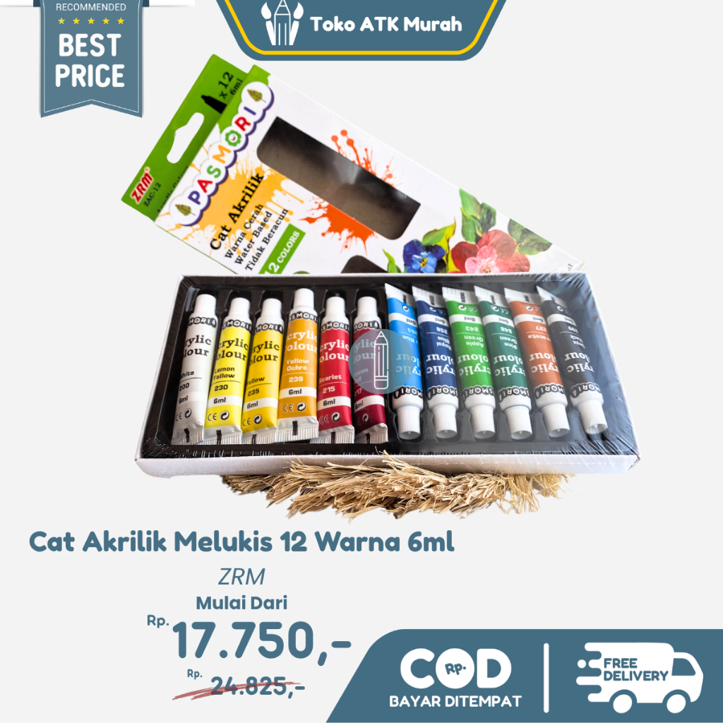 

Cat Acrylic ZRM 6 Ml 12 Warna ZAC-12 Cat Acrilic ZRM 6ml Cat Akrilik