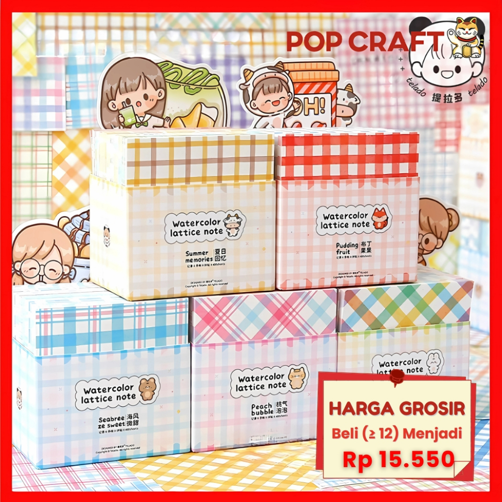 

PC Memopad Notepad Isi 200 Lembar Note Kertas Aesthetic Colourfull Kertas Note Memo Mini Lucu TLD71