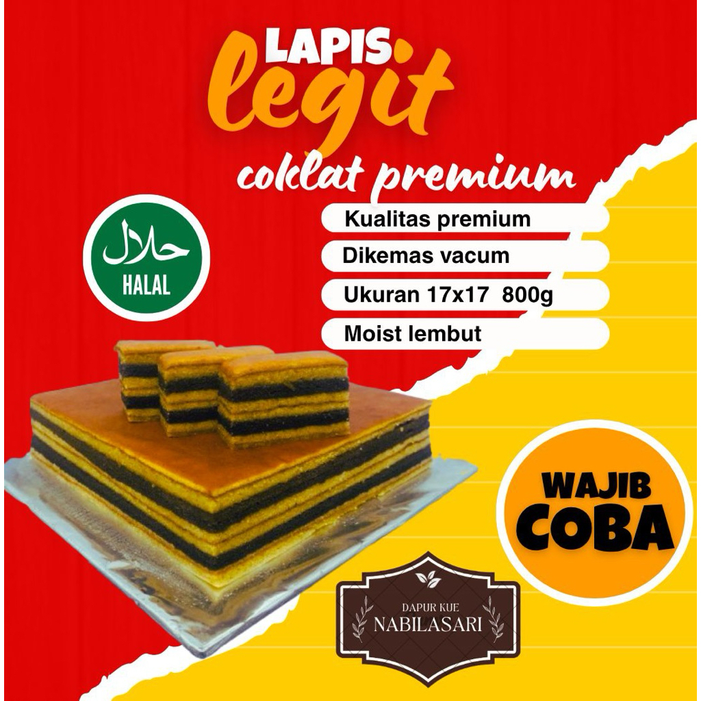 

kue lapis legit coklat premium by dapur kue nabila sari