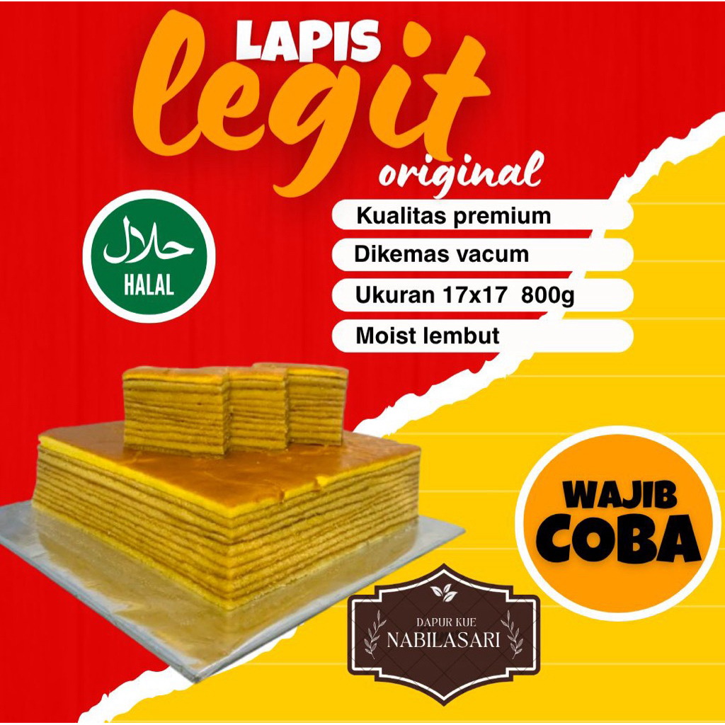 

lapis legit original bahan premium by dapur kue nabila sari