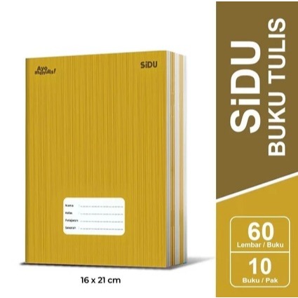 

Sidu Kraf isi 60 / Buku Tulis Sidu Cover Sampul Nama isi 60 Lembar / Buku Sidu Craft 60 Lembar