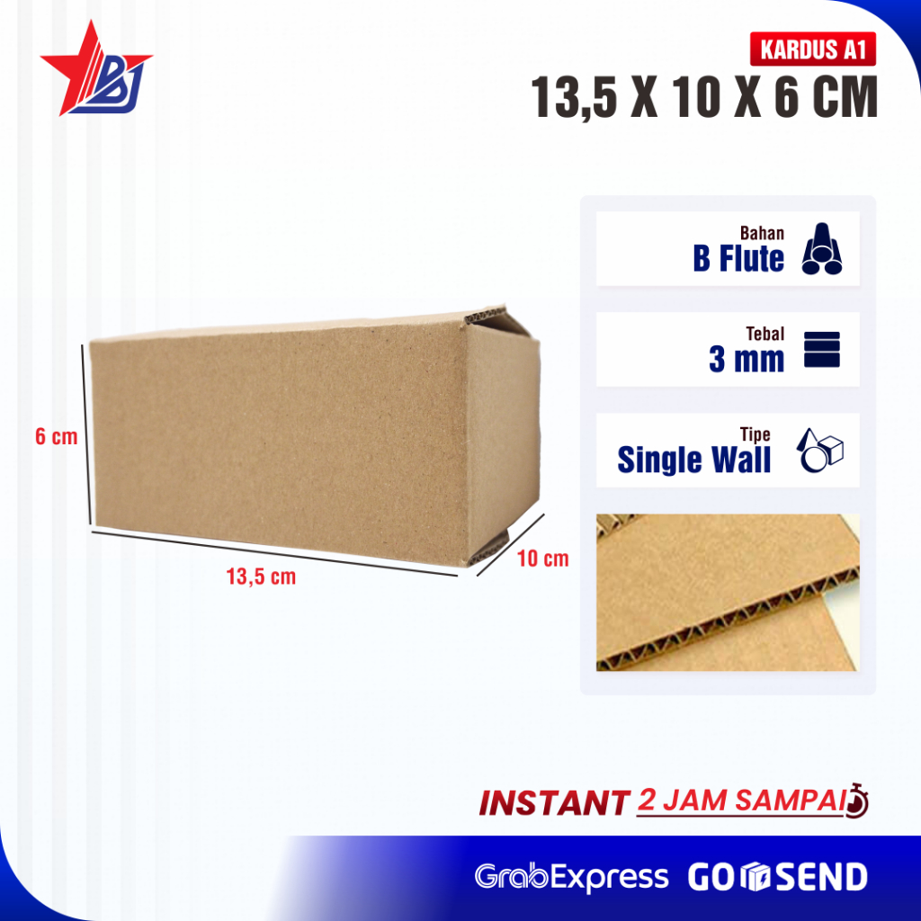 

( min 100 pcs) Kardus Packing 13.5x10x6 - Karton Box Dus Kemasan Packaging Kecil Polos Murah Baru