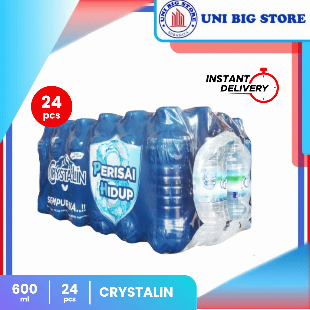 

Crystalin PH 8 Air Mineral 600 ml x 24 Botol DUS Karton Crystaline