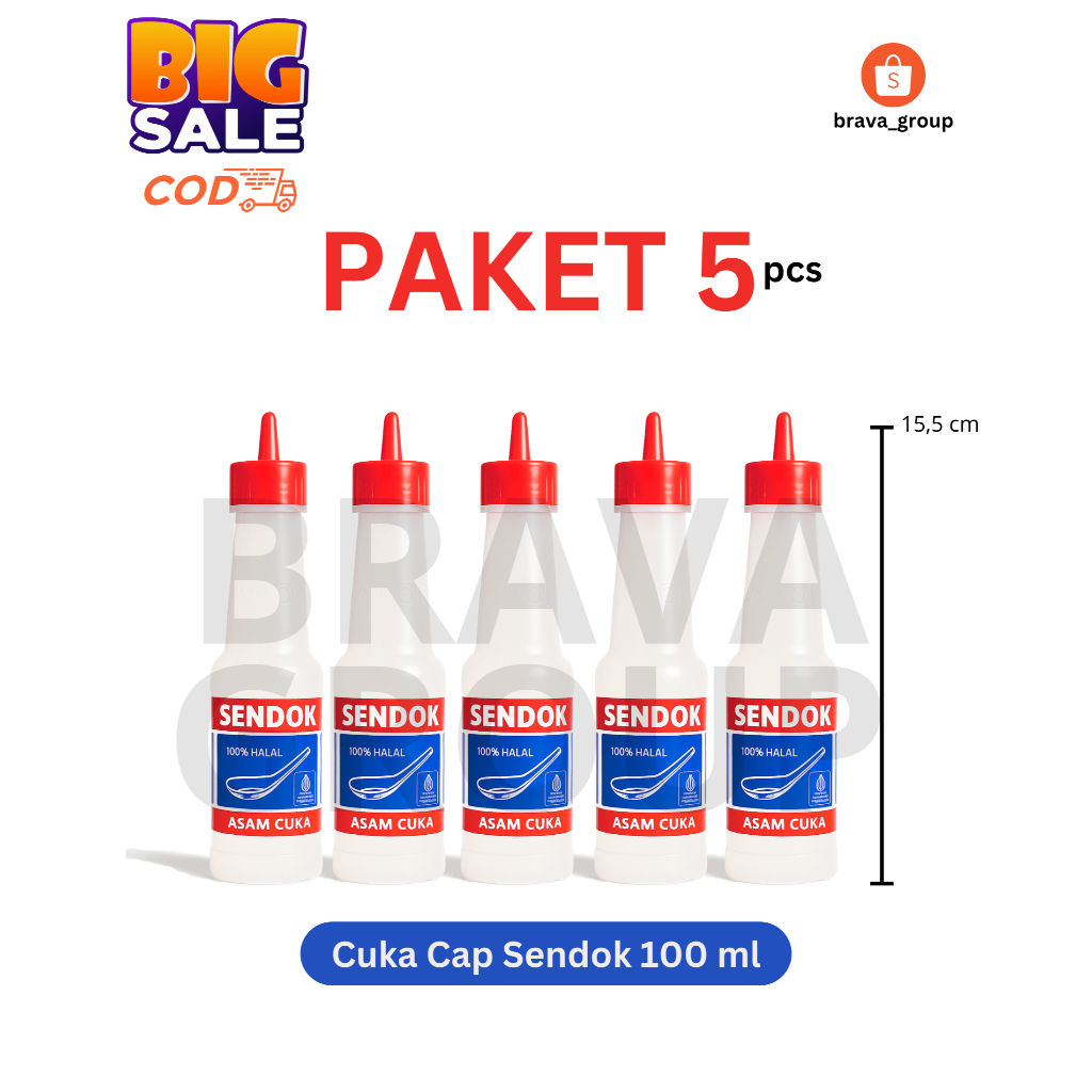 

[Paket 5 Pcs] Cuka Makan 100ml – Stok Baru & Expired Panjang / Cuka Makan / Cuka Bakso / Cuka Dixie / Cuka 100cc / Cuka Dapur