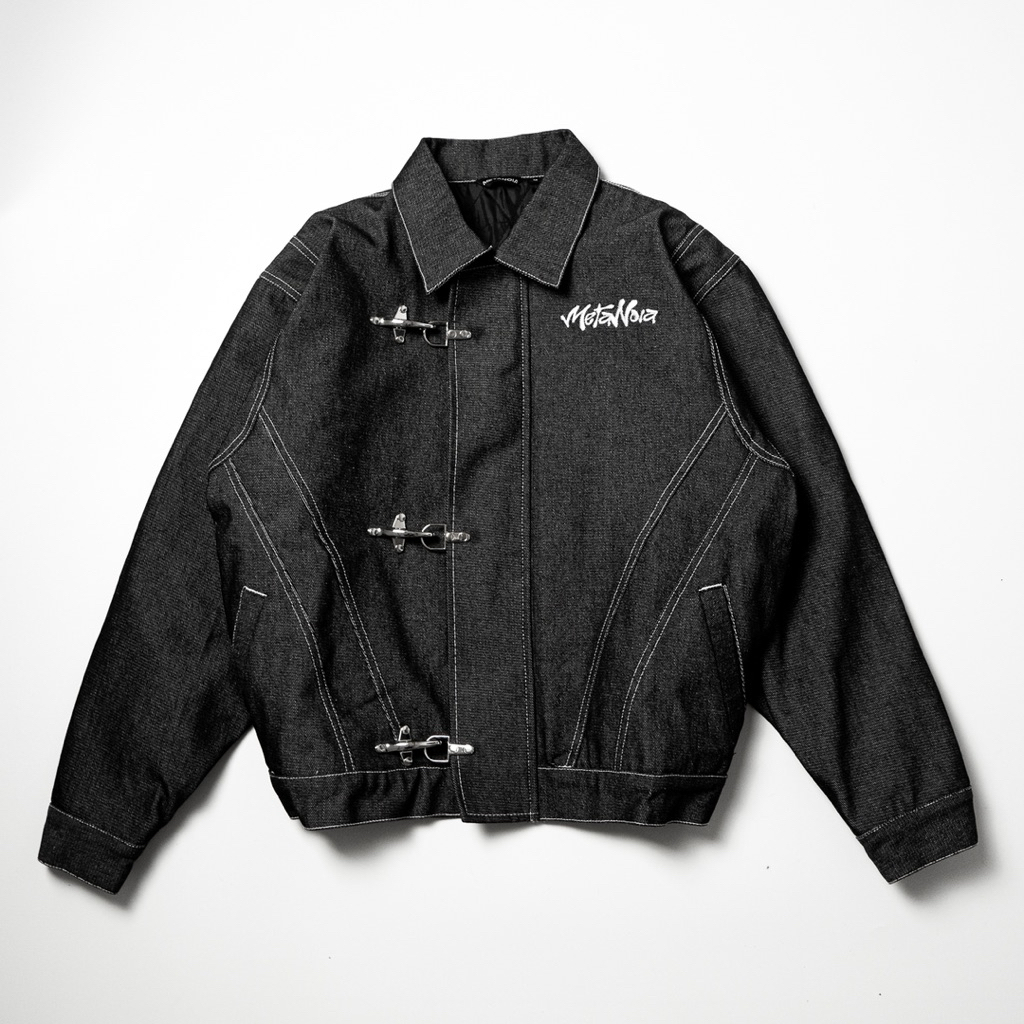 Fireman Clasp Work Jacket Boxy Raw Denim - Metanoia