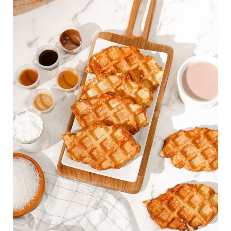 

Croffle Dough, Roti Croissant Waffle, Pastry Enak, roti croissant