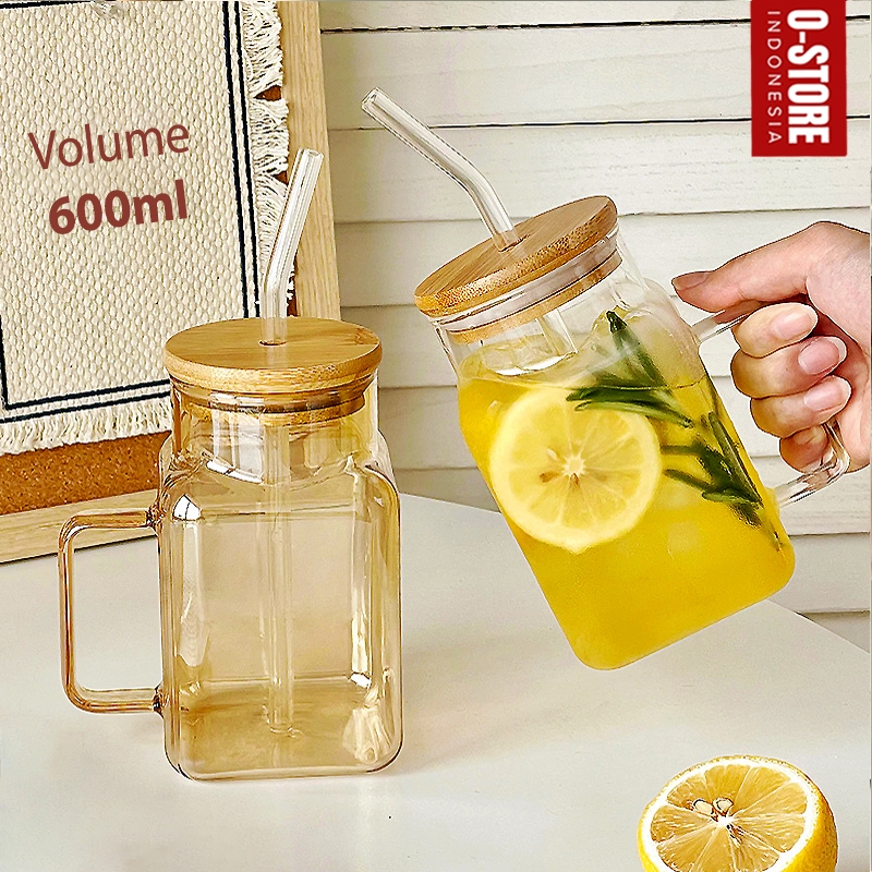 Gelas Kaca Estetik Lucu Tumbler Matcha Gela Tumbler Aesthetic Souvenir Gelas Kaca Sedotan Gelas Unik