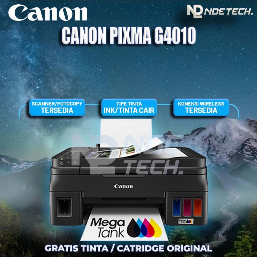 Printer Canon PIXMA G4010 - Free Tinta Original