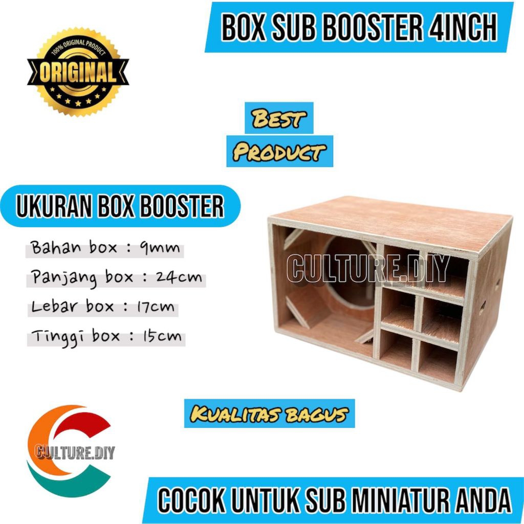 BOX MINIATUR SOUND SYSTEM BOOSTER 4INCH BAGUS MURAH