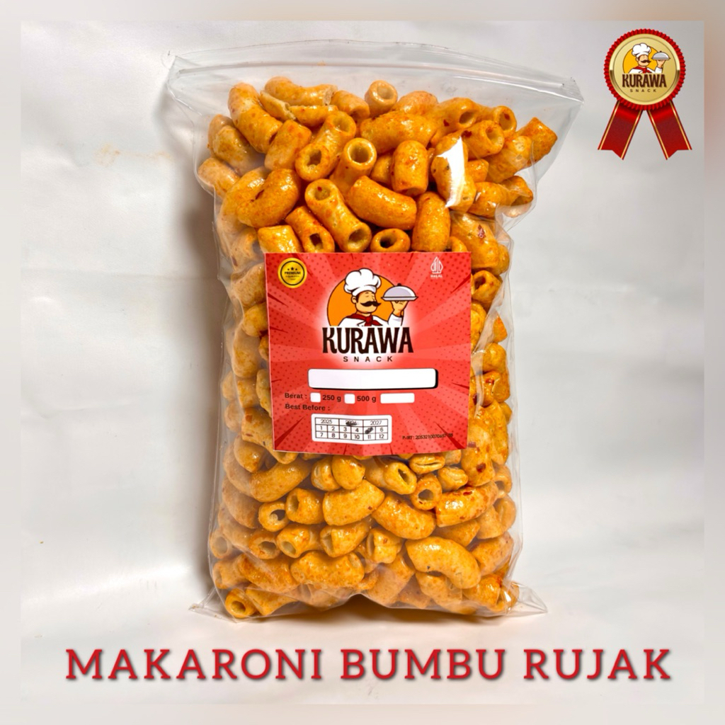 

PROMO Makaroni bumbu rujak renyah pedas nikmat 200g cemilan Snack pedas makaroni