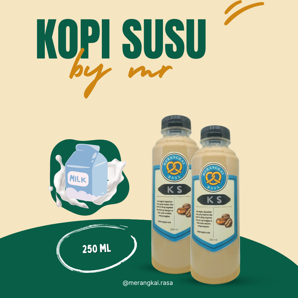 

Kopi Susu Arabika Robusta Premium 250ml - Creamy, Bold & Segar