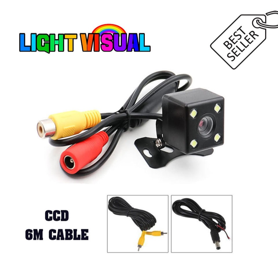 Kamera Parkir Mundur Mobil LED CCD 4 Titik Kamera Mundur Universal — 2