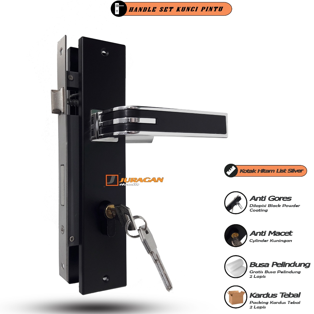 Handle Pintu Kamar Tidur Kunci Set Besar Gagang Pintu Kamar Rumah Minimalis Mewah Kuat Awet