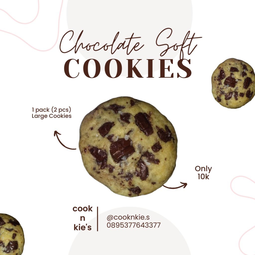 

Chocolate Soft Cookies (1 Pack= 2 Pcs)