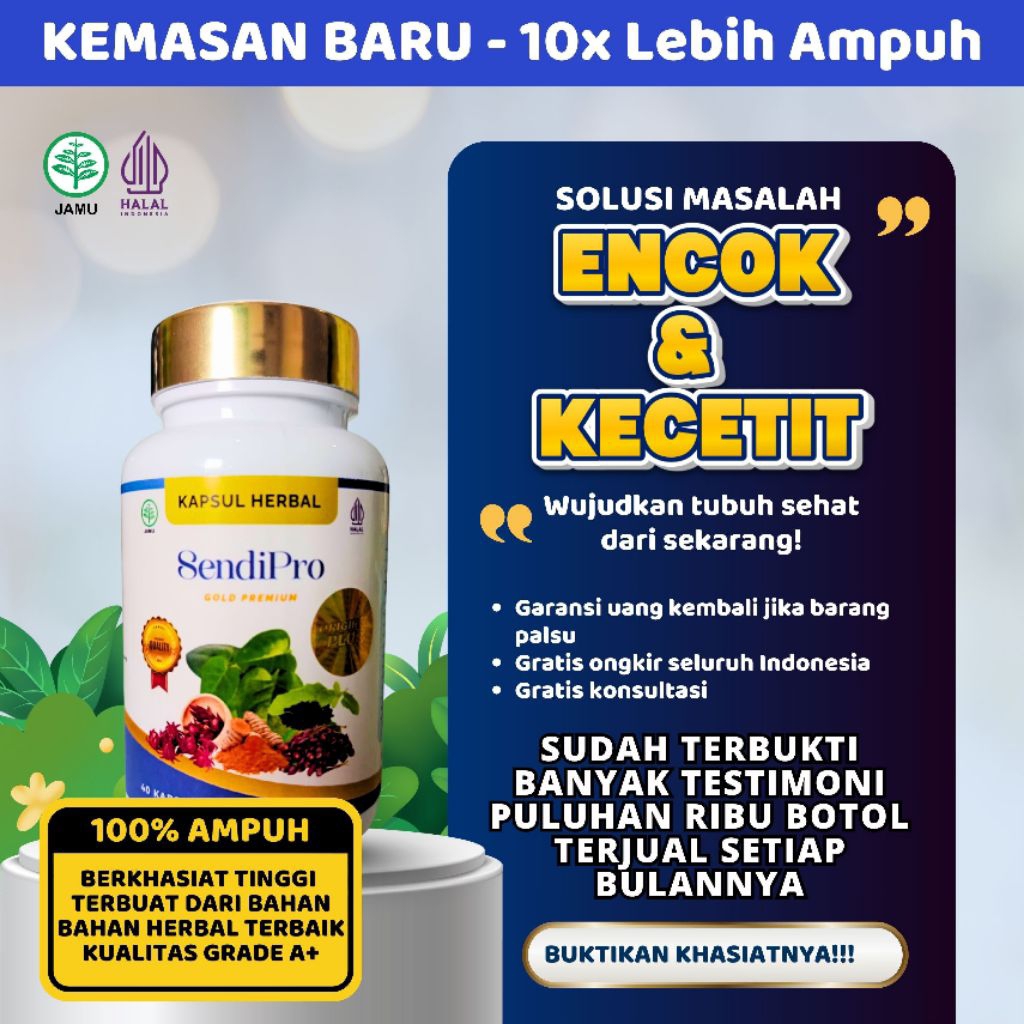 𝐊𝐄𝐌𝐀𝐒𝐀𝐍 𝐁𝐀𝐑𝐔 Kapsul Herbal Atasi Asam Urat Encok Kecetit Super Ampuh Herbal Sendipro Asli Original B
