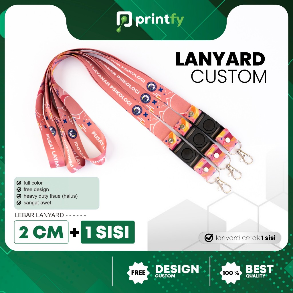 

Printfy - Lanyard Custom - 1 sisi - 2 cm