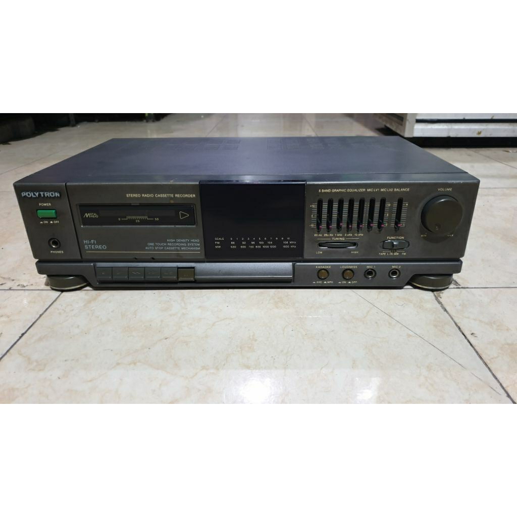 tape deck polytron dat 58c radio tape kaset pita second bekas normal siap pakai