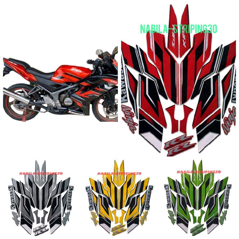Stiker Striping Polet Body Motor Kawasaki Ninja RR SE 2015 Standar Full Set