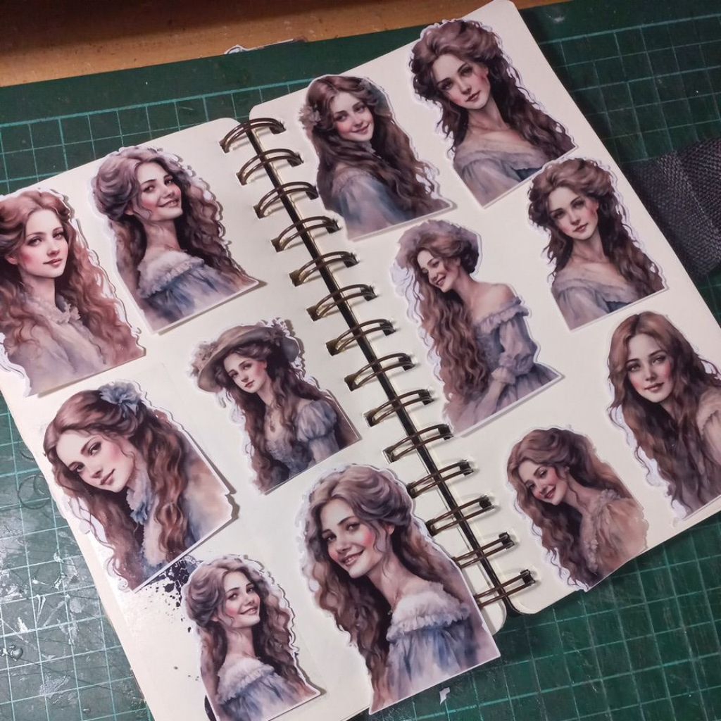 

ARTDOESWORK The Sephia Lady stiker transparant