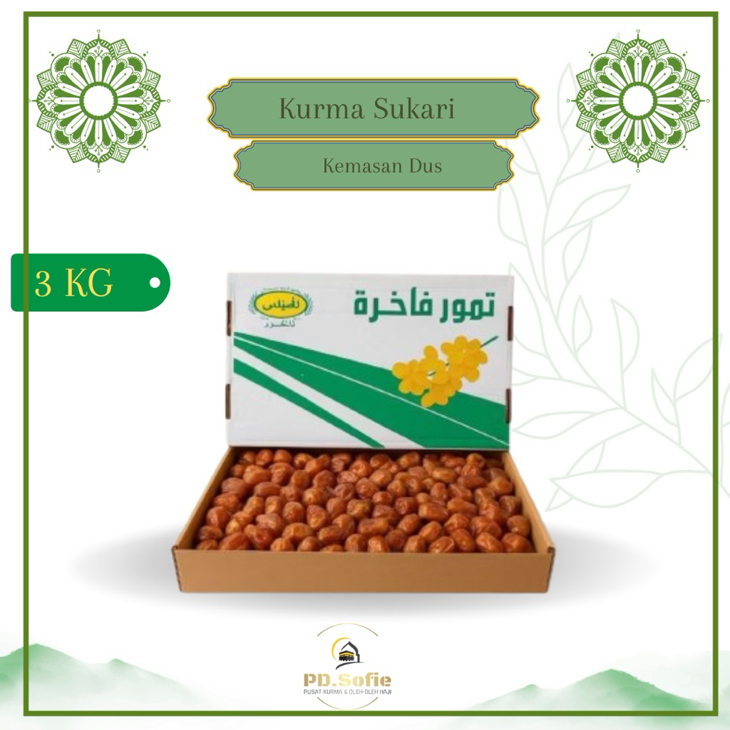 

KURMA SUKARI KEMASAN DUS 3kg
