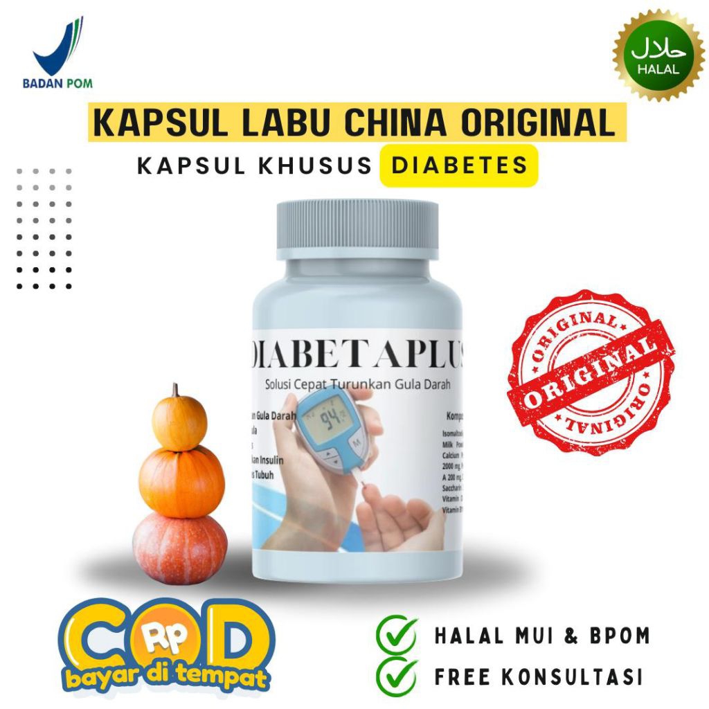 

[TERAMPUH] DIABETAPLUSKAPSUL SUSU LABU CHINA UNTUK DIABETES ASLI - ORIGINAL HALAL BPOM 100%