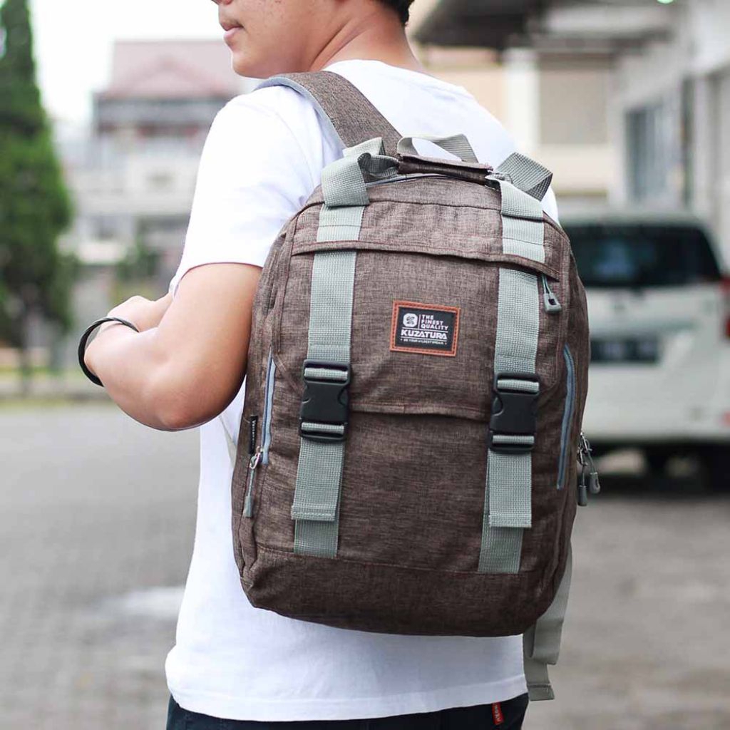 Tas Ransel Pria Kuzatura / Backpack Laptop Korean Style Bahan Dolby