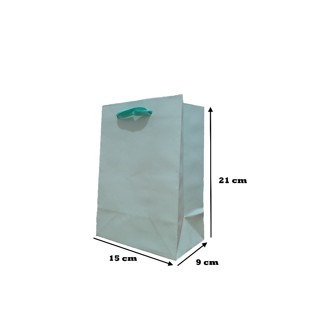 

Paperbag Talikur Warna Hijau - bahan BC 150gsm - 15cm x 9cm x 21cm